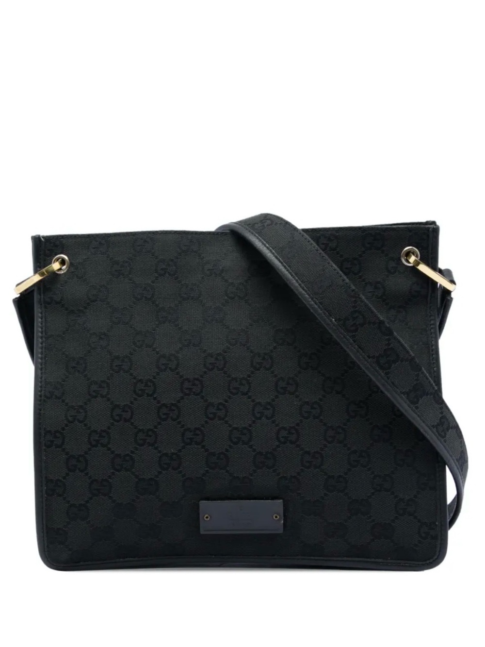 Gucci Black GG Canvas Crossbody Bag